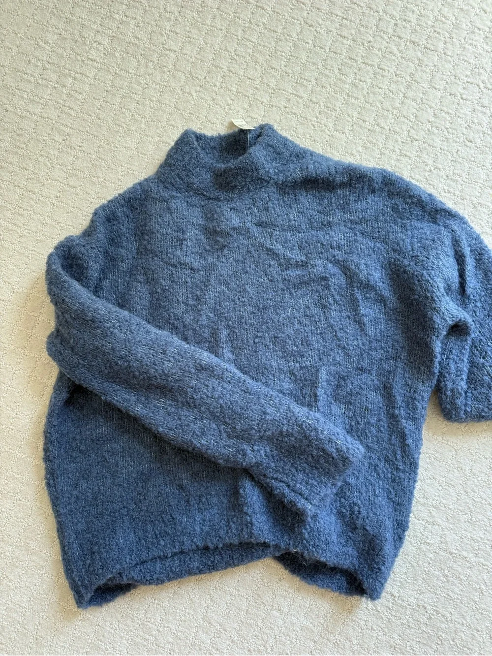 NWT Madewell Cozy Blue Mock Neck  Sweater